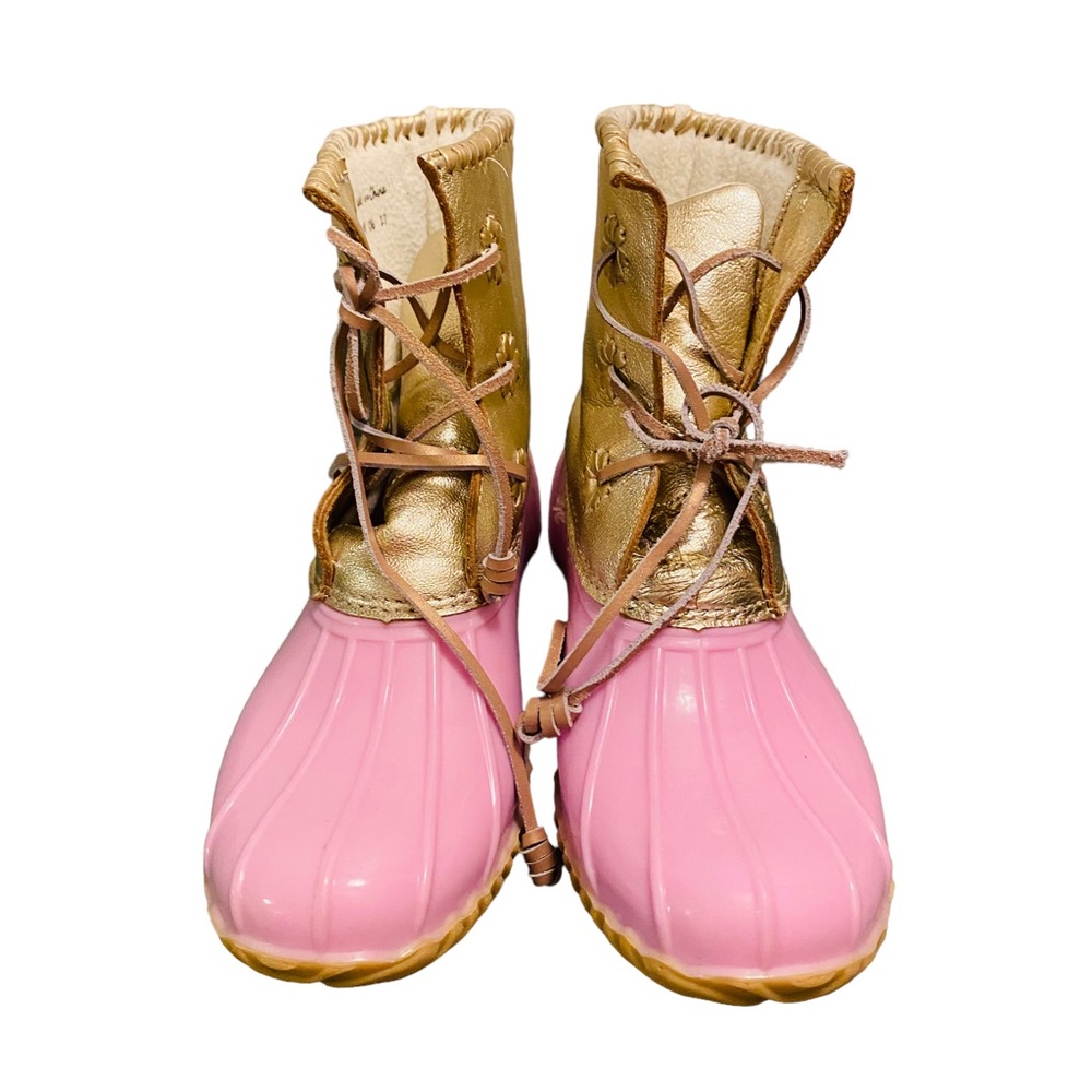 Jack Rogers Pink Metallic Chloe Duck Rain Boot - Picture 3 of 7